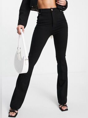 BlankNYC Bad Guy Pant High Rise Black Double Lux Knit Ponte Pants Size 28 EUC